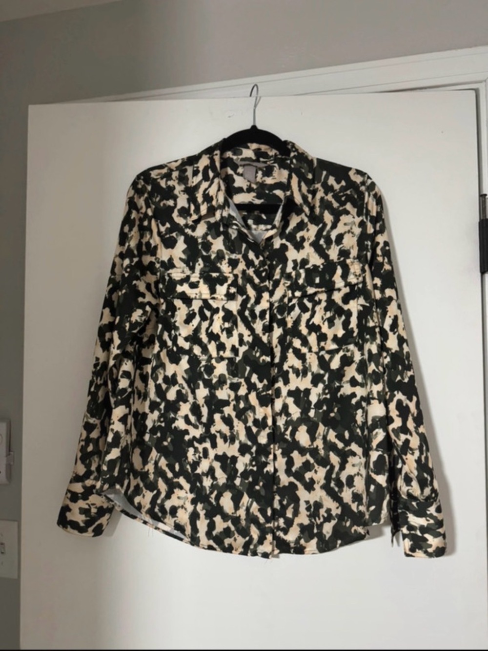 H&M Camo Button-Up Shirt
